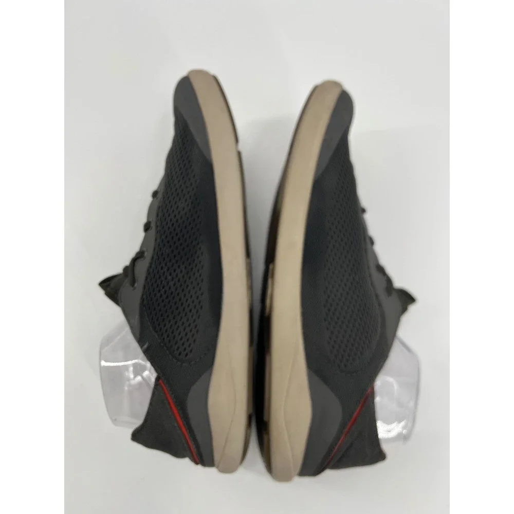 OluKai Nohea Moku Mens Charcoal Gray Mesh Boat Shoes Sneakers Drop-In Heel sz 13